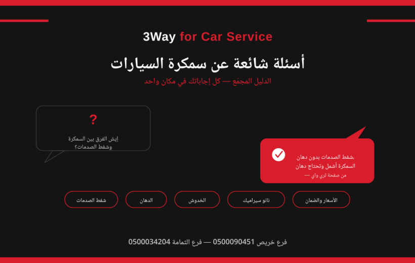 اسئلة شائعة عن سمكرة السيارات في ثري واي - دليلك الشامل حول خدمات ثري واي 4 اسئلة شائعة عن سمكرة السيارات في ثري واي - دليلك الشامل حول خدمات ثري واي